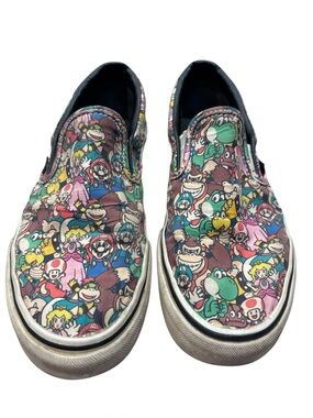 Vans x Nintendo Super Mario Bros Classic Slip-On Shoes Character Print Unisex